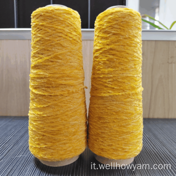 filato di Chenille super volubile giallo